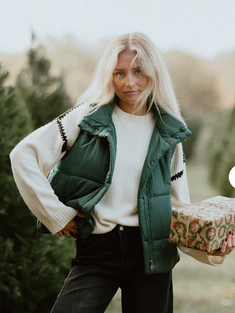 Vestique Green Puffer Vest - M
